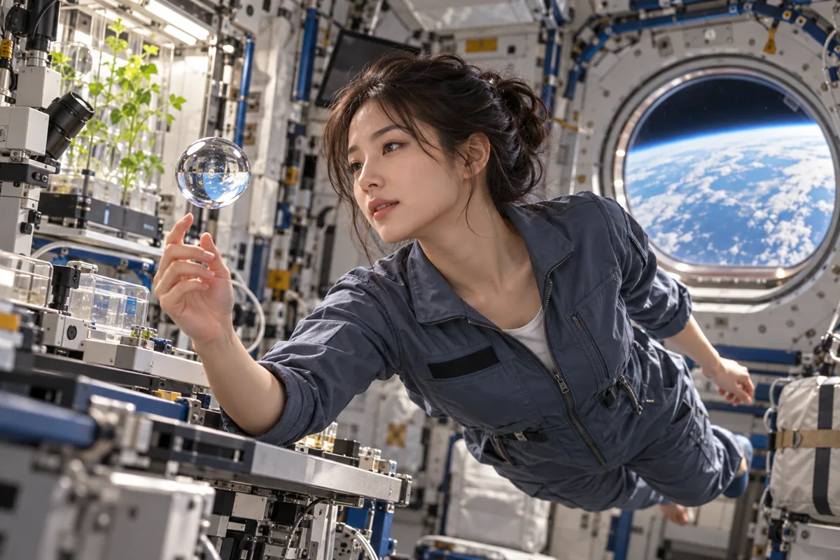 宇宙に重力はあるのに、なぜ宇宙飛行士は浮くの？【重力の不思議1】をイメージした場面
